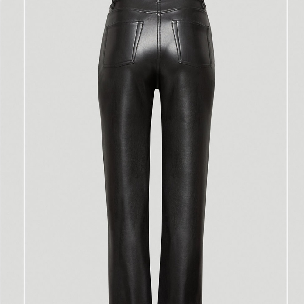 Aritzia Wilfred Melina Leather Cropped Pants